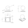 Ram Mounts kuuliga adapter, AMPS plaadiga, C-ball (1,5" ) - Image 2