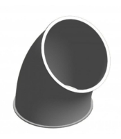 Põlv d=150, 45° ümar, materjali paksus 2mm