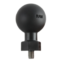 Ram Mounts Tough-Ball™ M8x1.25 10mm keermestatud naastuga kinnitus, C-ball (1,5")