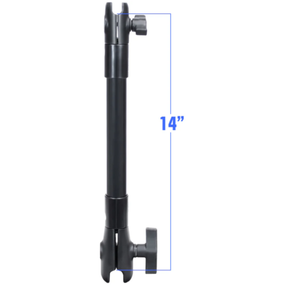 Ram Mounts 14" PVC-toru pikendusega vahelüli, B-ball (1") ja C-ball (1,5") RAP CB 201 14U
